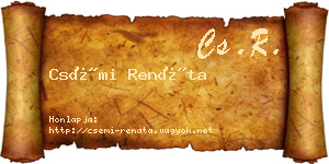 Csémi Renáta névjegykártya