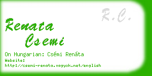 renata csemi business card
