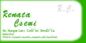 renata csemi business card